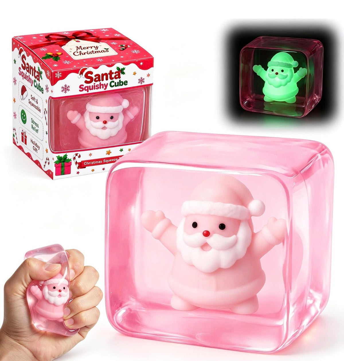 Glow-in-the-Dark Squishy Cube Mystery Toy