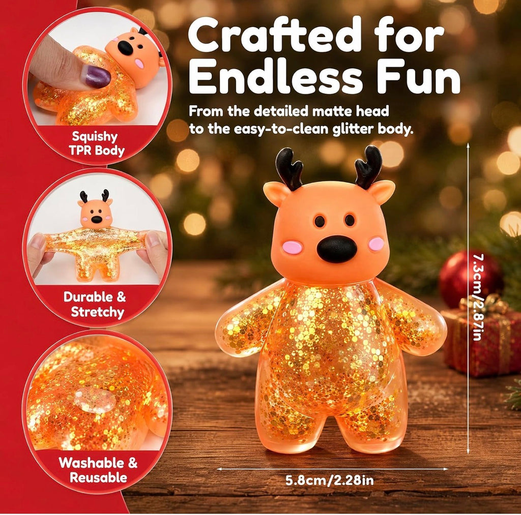 Christmas Glitter Squishy Toy – Choose Your Character