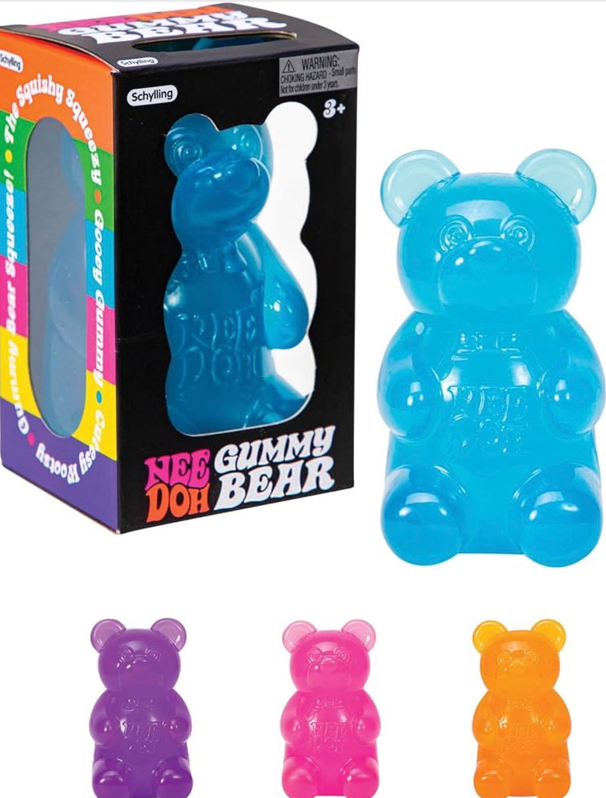 Schylling NeeDoh Gummy Bear Sensory Squishy – Choose Your Color - ARRIVAL ANY DAY 💙💜🩷🧡