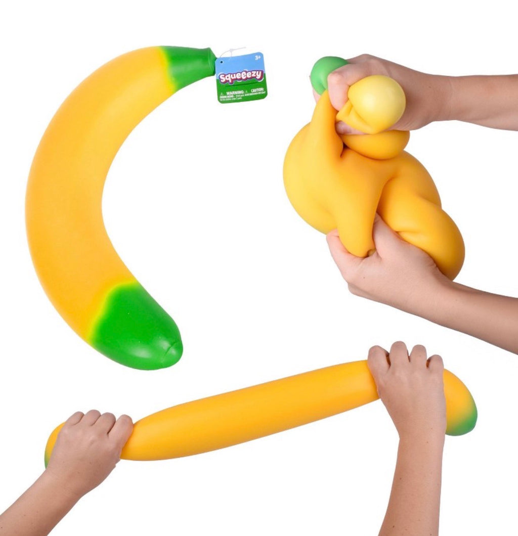 Laffy Snacks Jumbo Squishy Banana Stress Toy