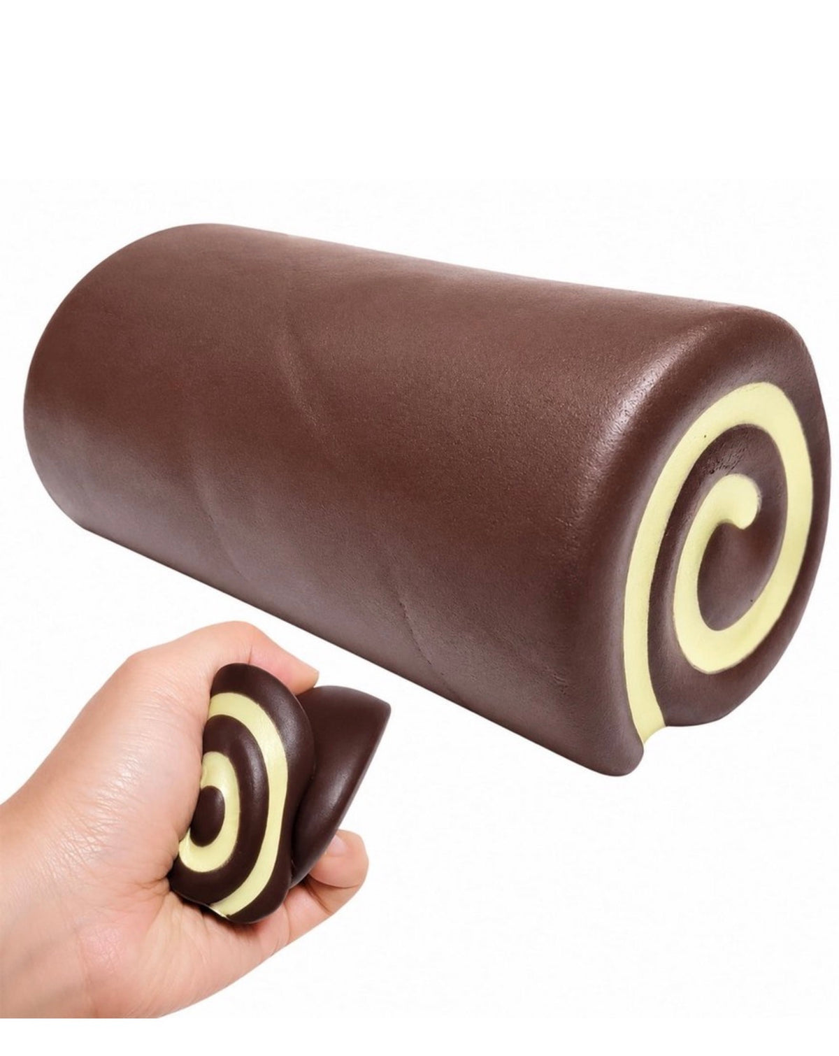 Chocolate Swiss Roll Squishy Stress Reliever – 5 Inch