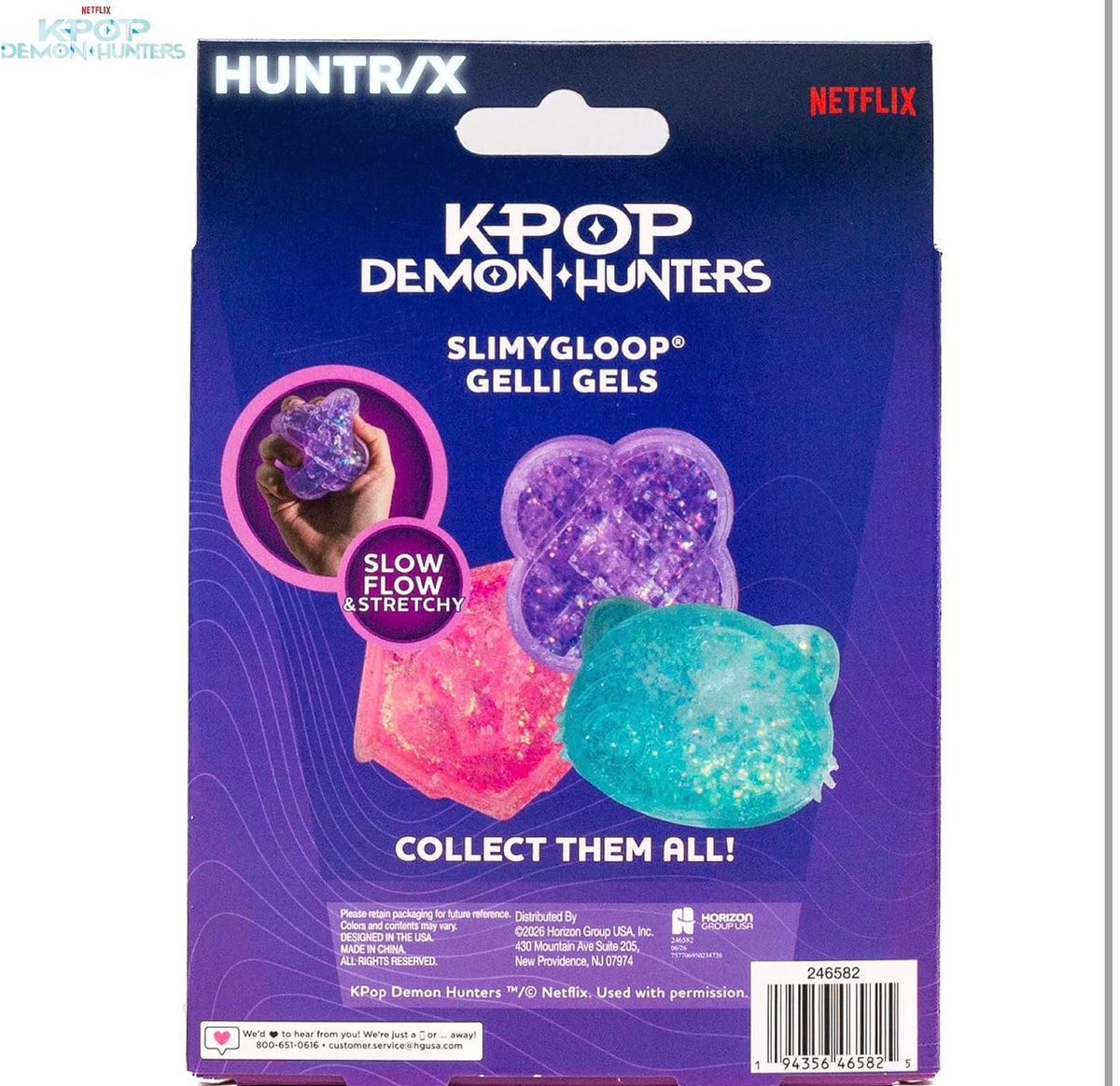 KPop Demon Hunters HUNTR/X SlimyGloop Gelli Gels – Stretchy Sensory Fidget Toy