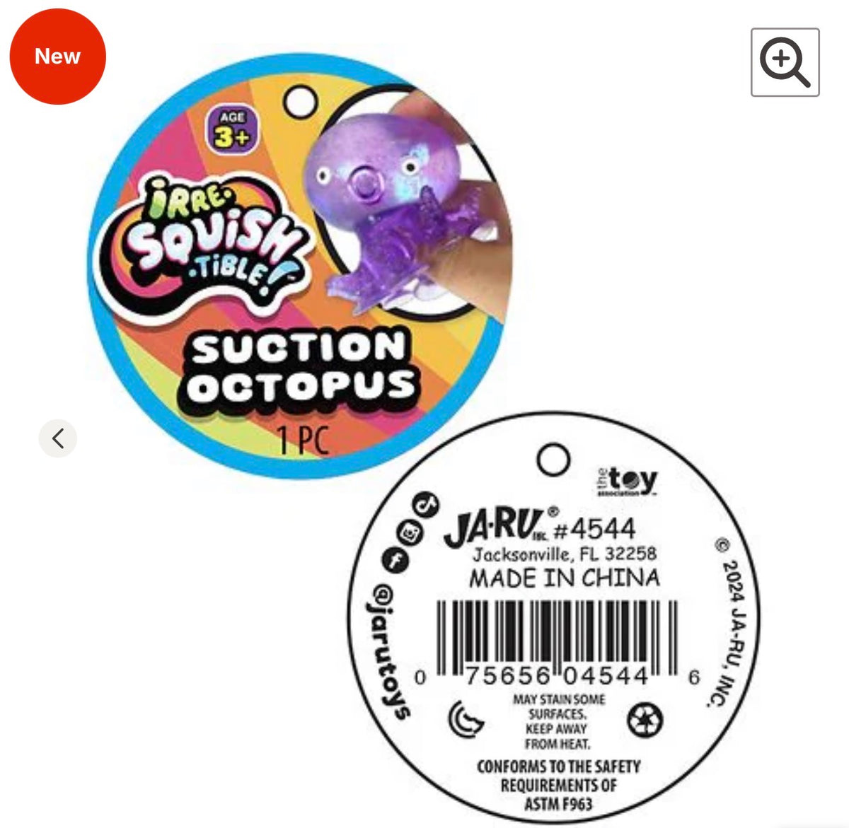 Irre-Squish-Tible Suction Octopus Sensory