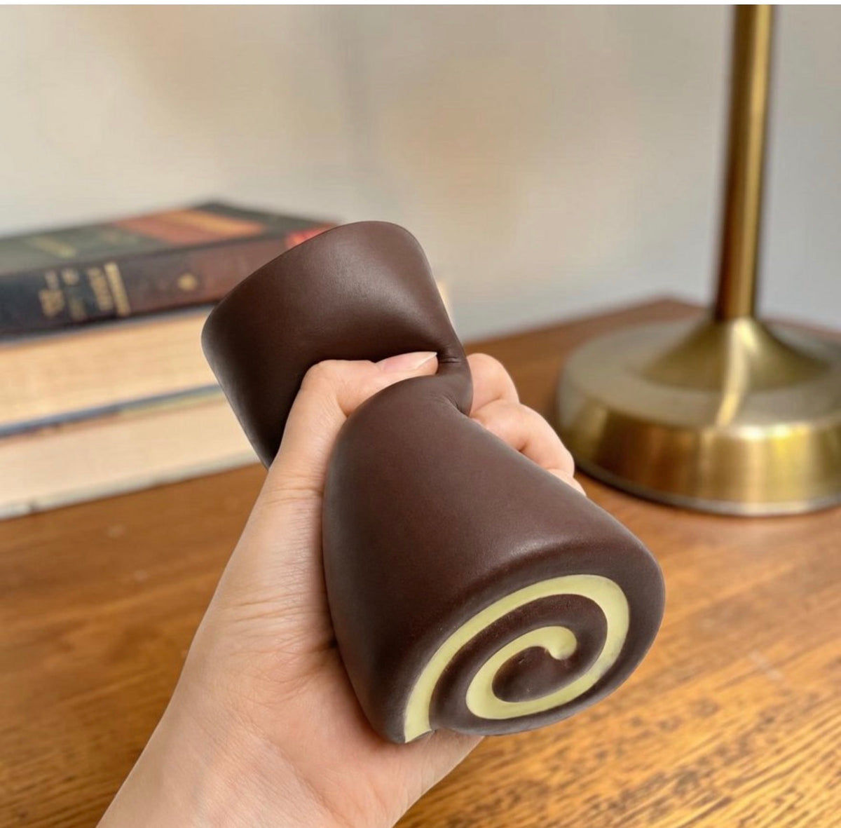 Chocolate Swiss Roll Squishy Stress Reliever – 5 Inch