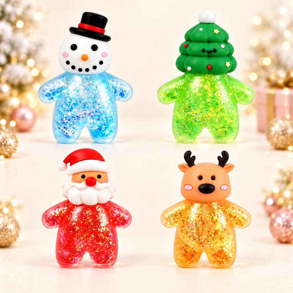 Christmas Glitter Squishy Toy – Choose Your Character