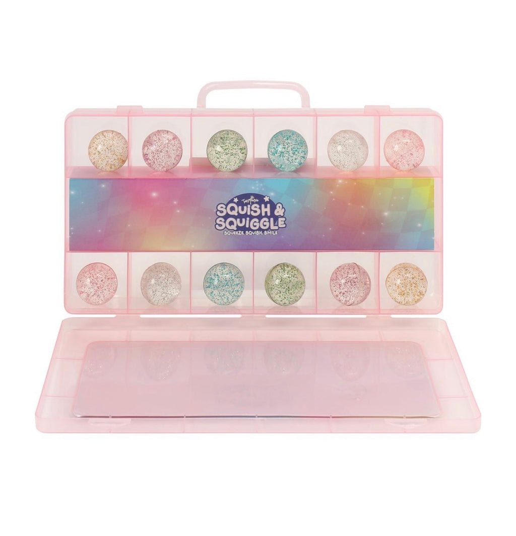 Squish & Squiggle Bouncy Balls – 12-Pack Carrying Case