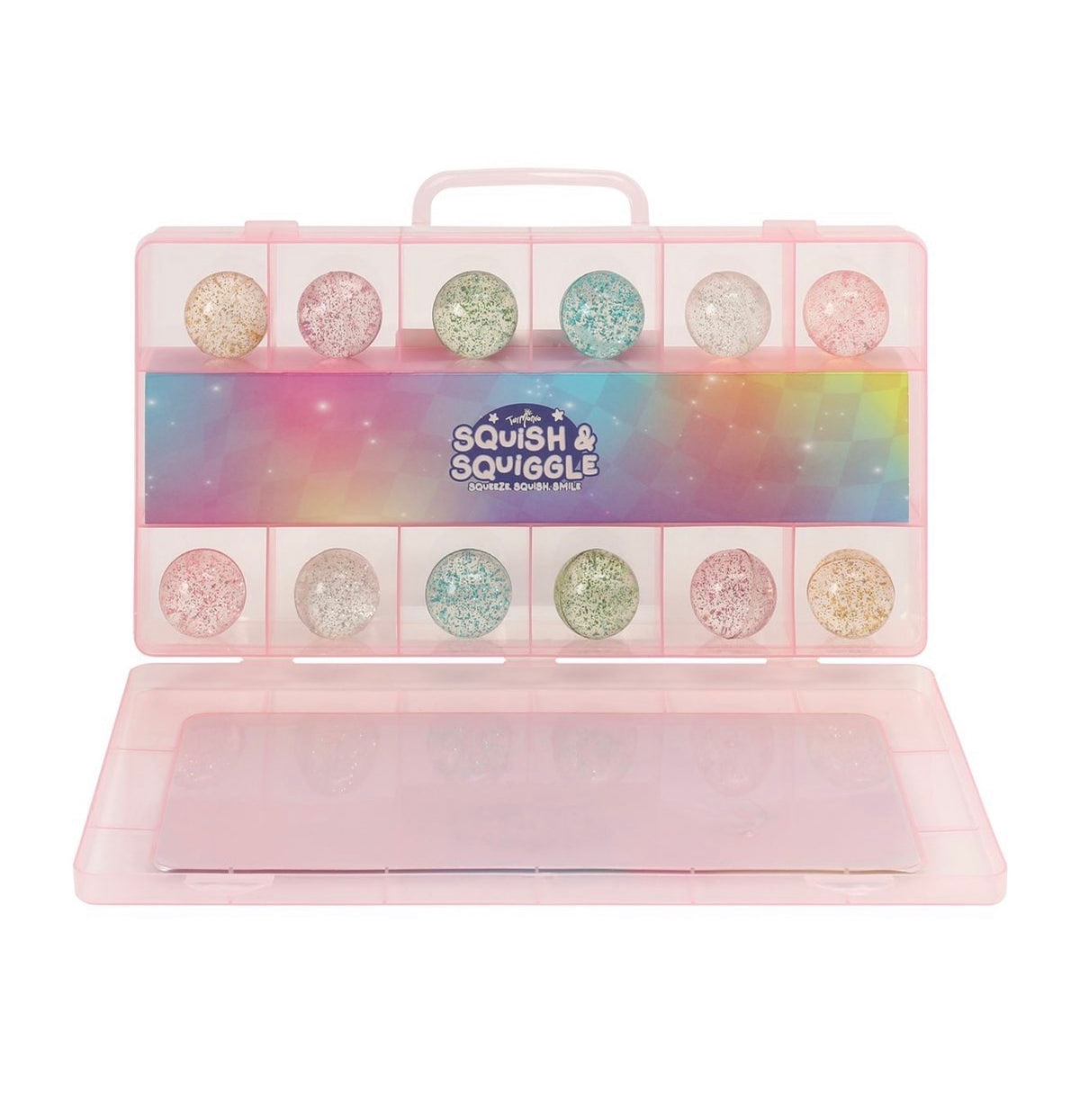 Squish & Squiggle Bouncy Balls – 12-Pack Carrying Case