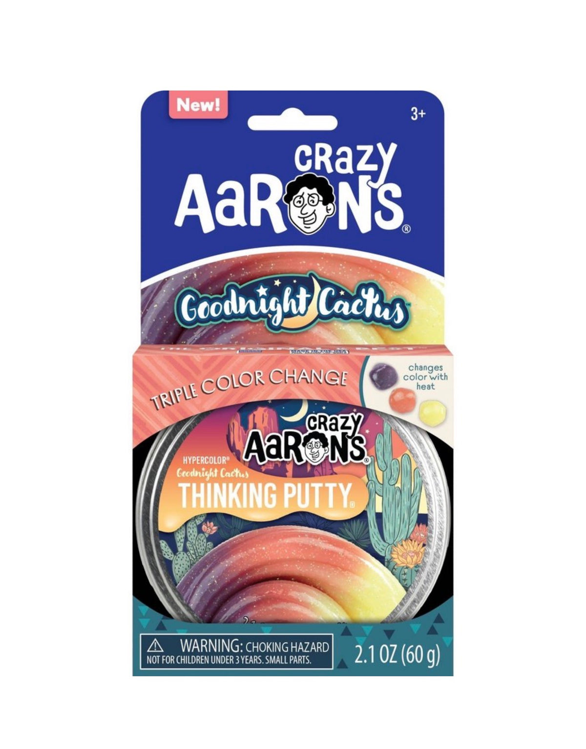 Crazy Aaron’s Goodnight Cactus Hypercolor Thinking Putty