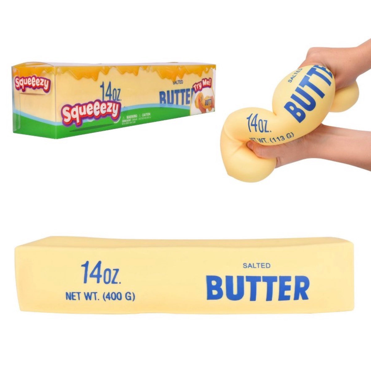 Squeezy Salted Butter Squishy Toy – 14 oz