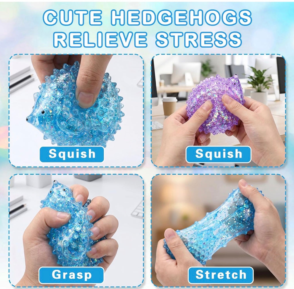 Glitter Hedgehog Squeeze Stress Ball – Choose Your Color