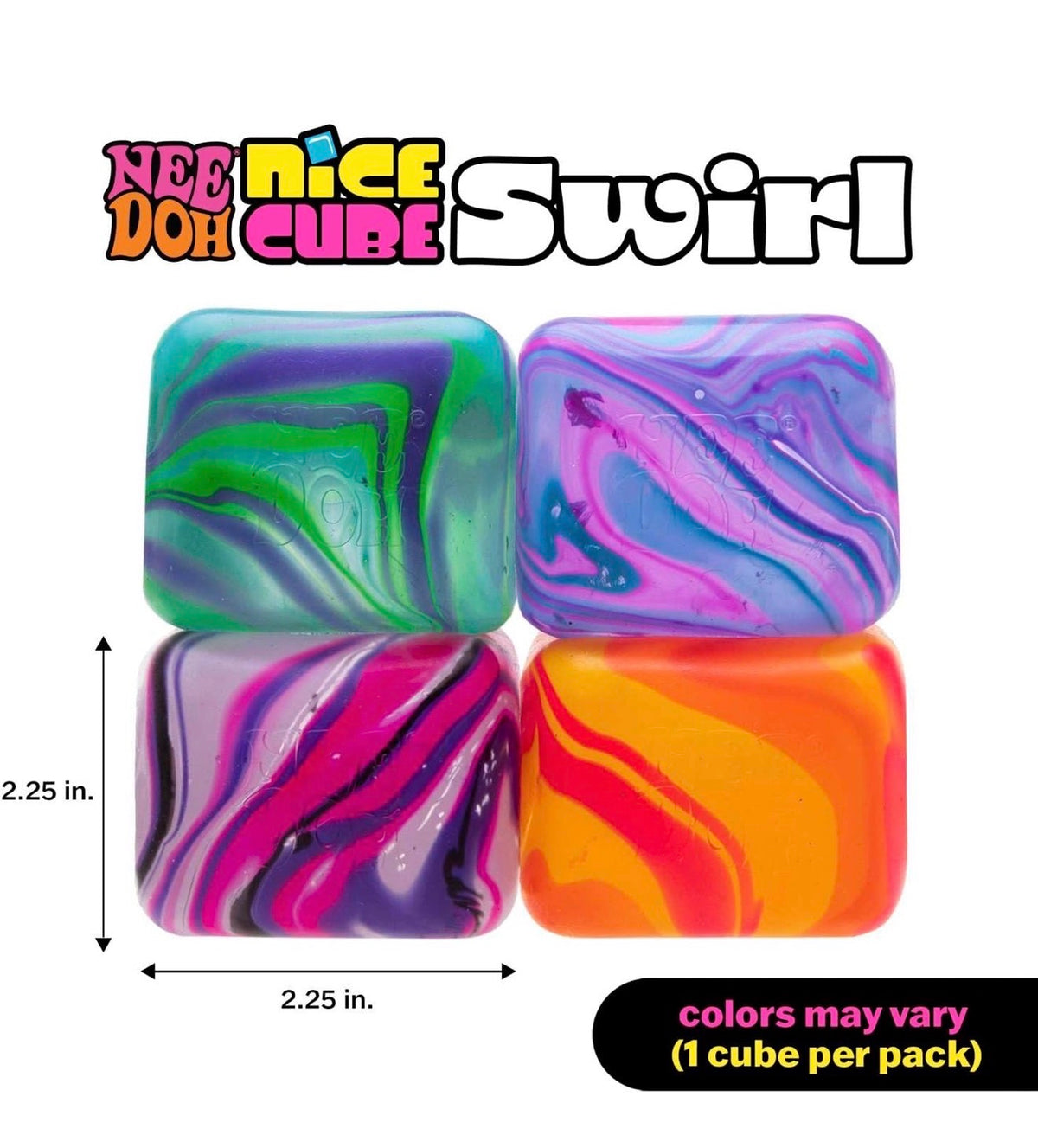 NeeDoh Nice Cube Swirl – Super Solid Squish