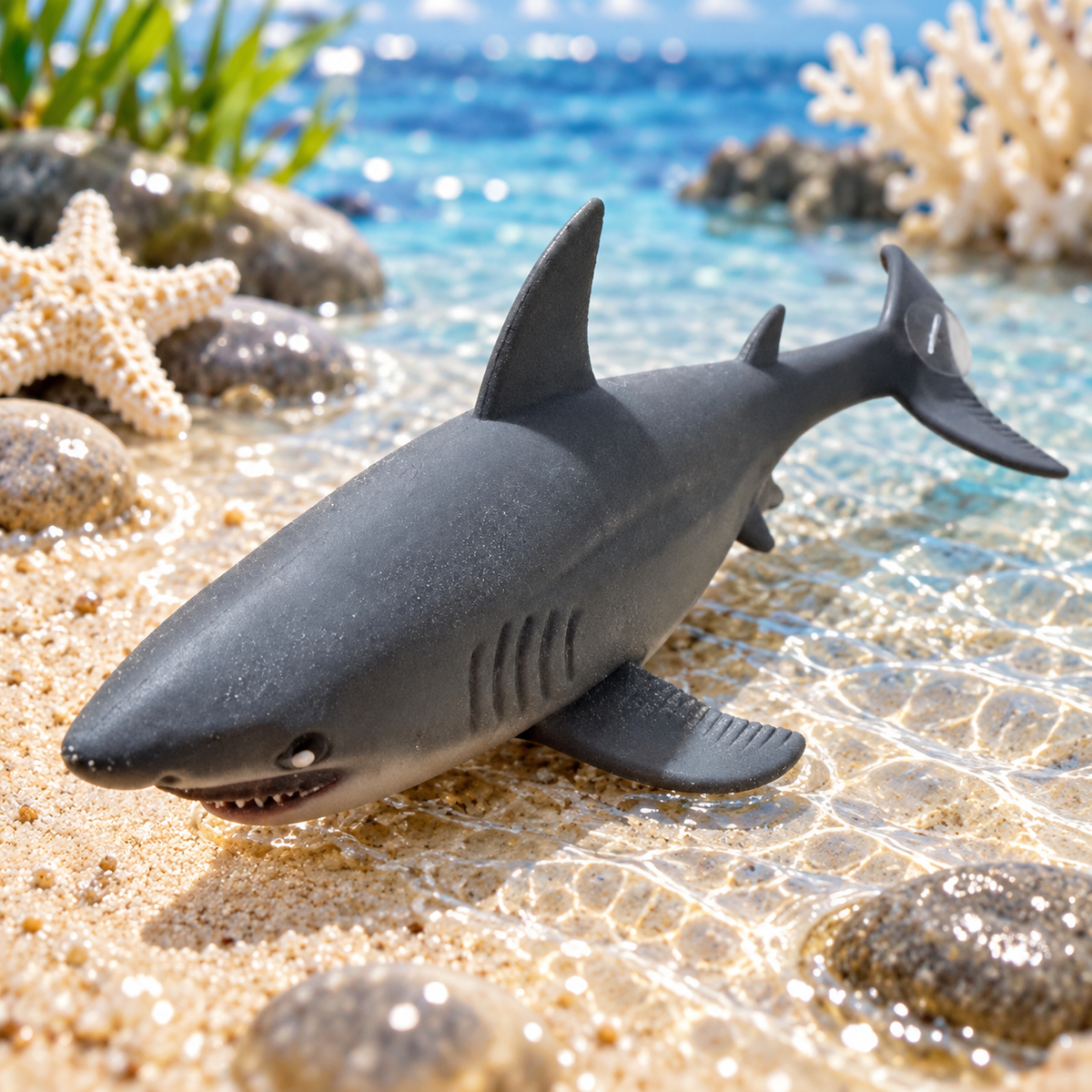 Toysmith Life Like Animals Realistic Great White Shark Toy
