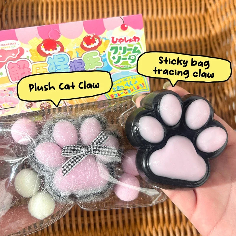 Cat Paw Mochi Squishy Fidget Toy Plush