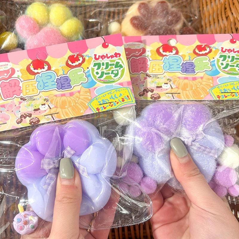 Cat Paw Mochi Squishy Fidget Toy Plush