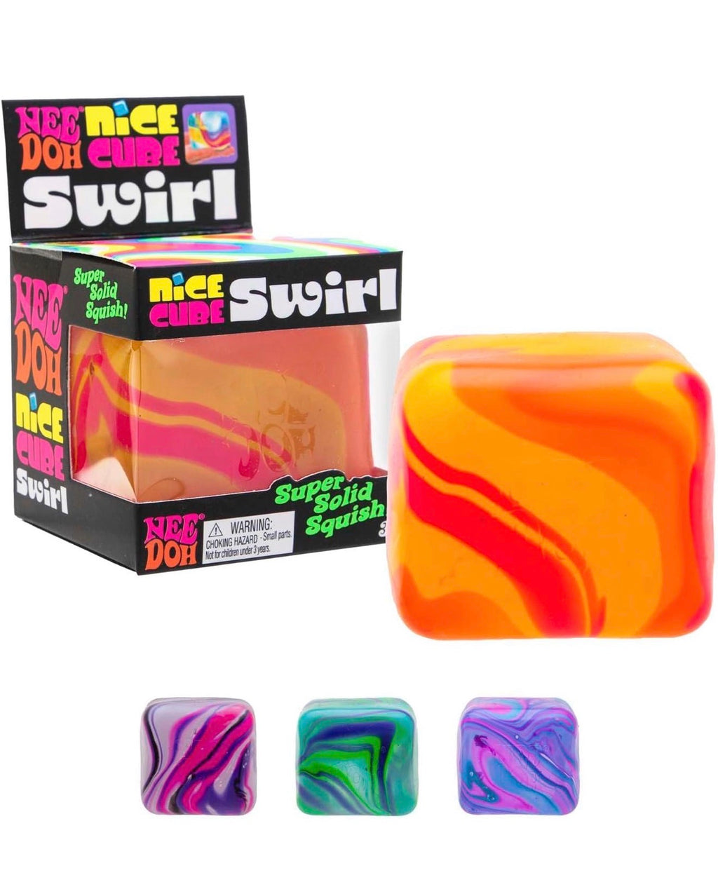 NeeDoh Nice Cube Swirl – Super Solid Squish