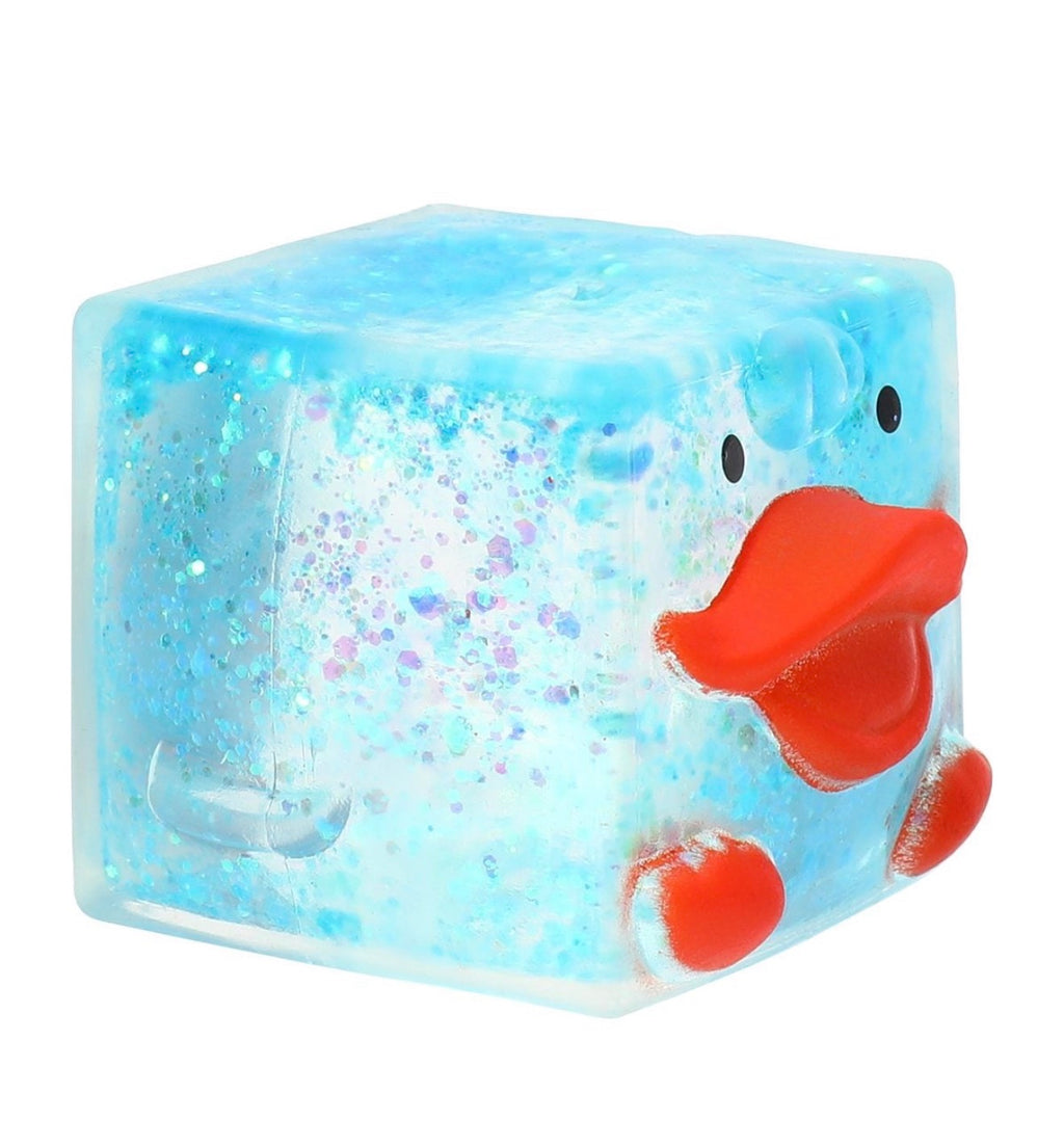 Glitter Squishy Duck Cube – Assorted Styles