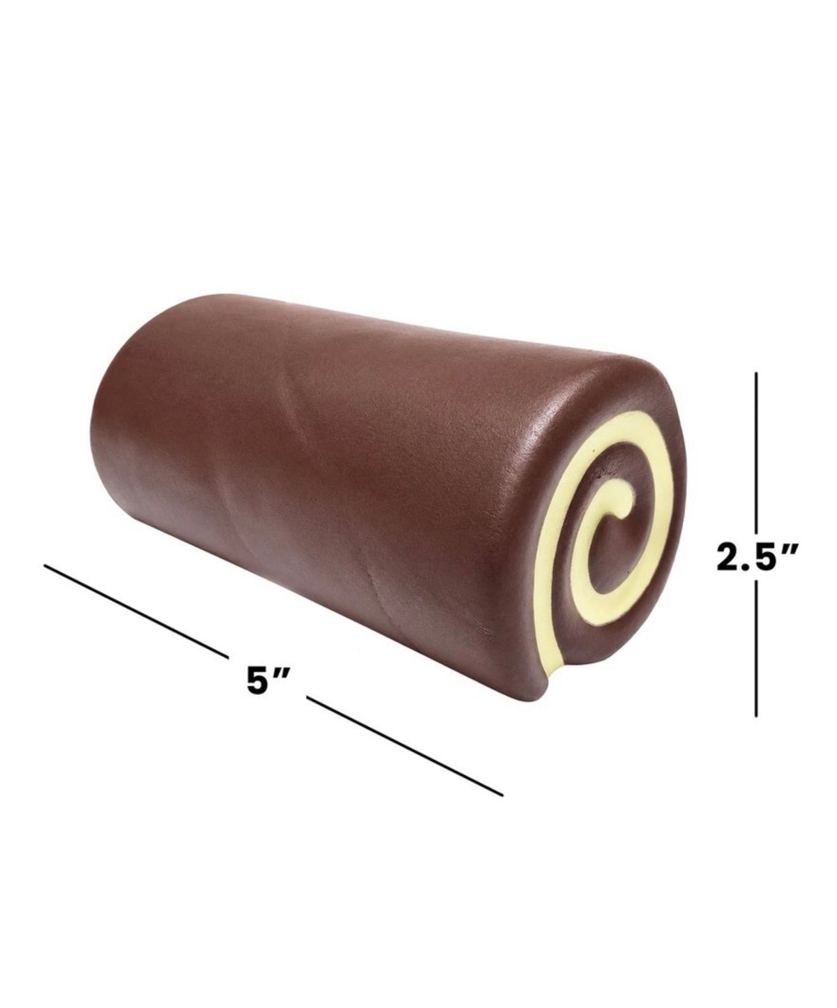 Chocolate Swiss Roll Squishy Stress Reliever – 5 Inch