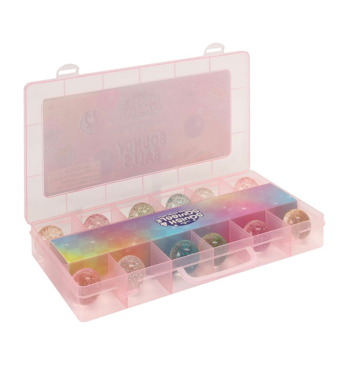 Squish & Squiggle Bouncy Balls – 12-Pack Carrying Case