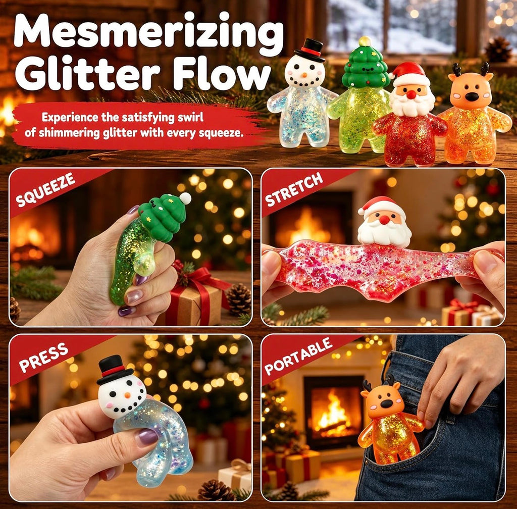 Christmas Glitter Squishy Toy – Choose Your Character