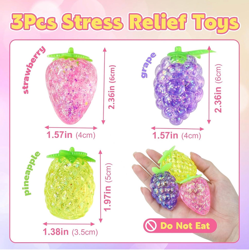 Sparkle Fruit Squishy – Glitter-Filled Sensory Stress Toy
