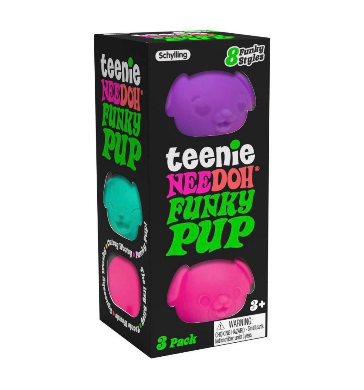 Teenie NeeDoh Funky Pup 3-Pack – Mini Puppy Sensory Squishies