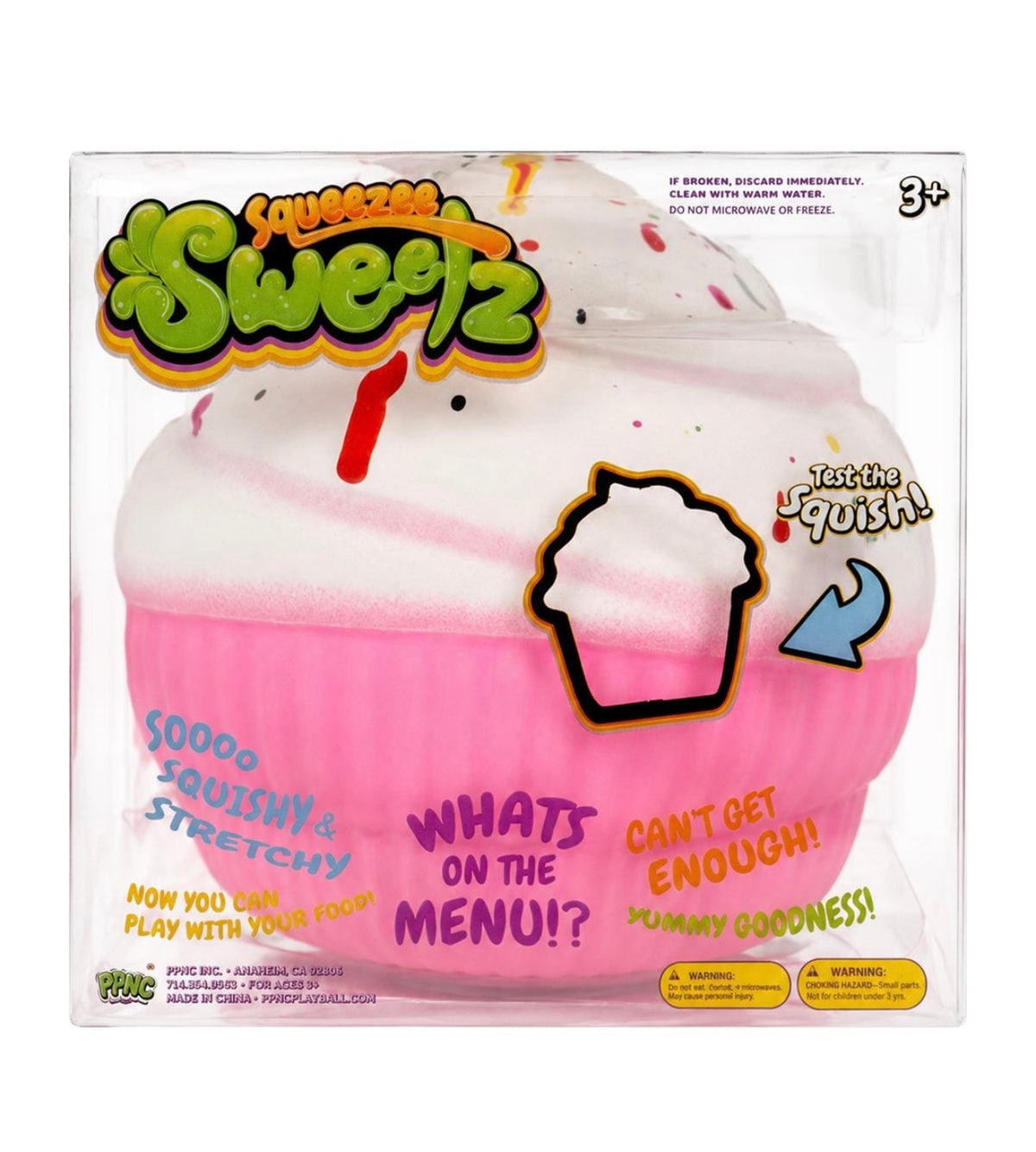 Squeezee Sweetz Jumbo Cupcake Squishy – Assorted Colors