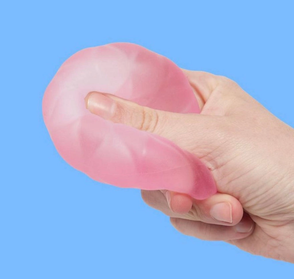 Speks Gump Moon Surface Stress Ball – Pink Memory Gel Fidget Toy