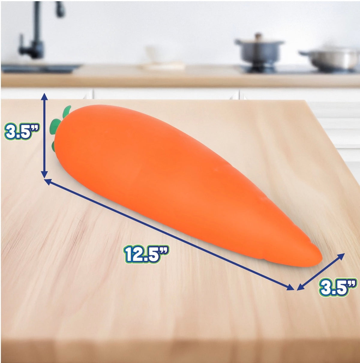 Jumbo Squishy Carrot – 12.5-Inch Giant Sensory Stress Toy