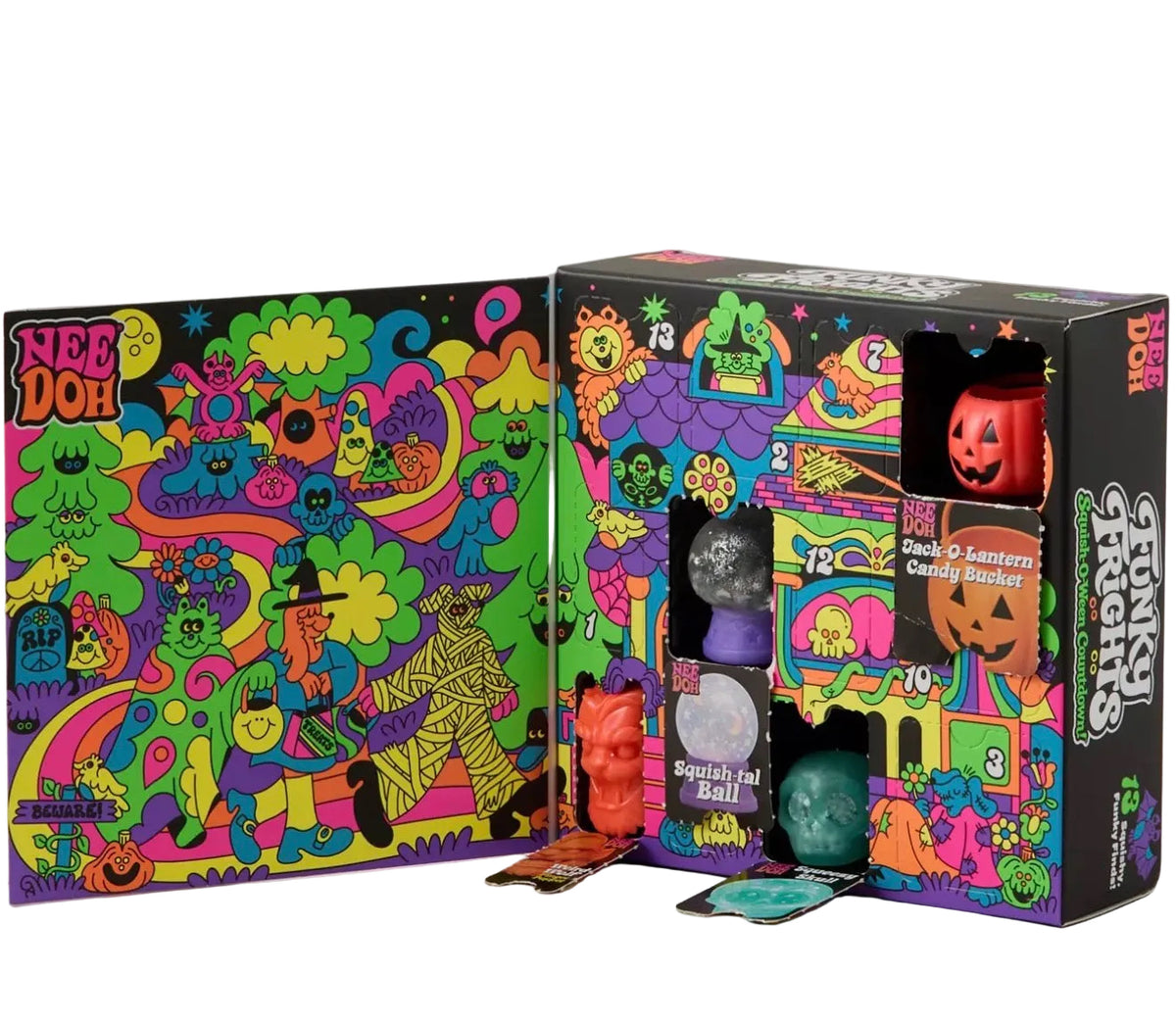 NeeDoh Funky Frights Squish-O-Ween Countdown – 13 Squishy Surprises