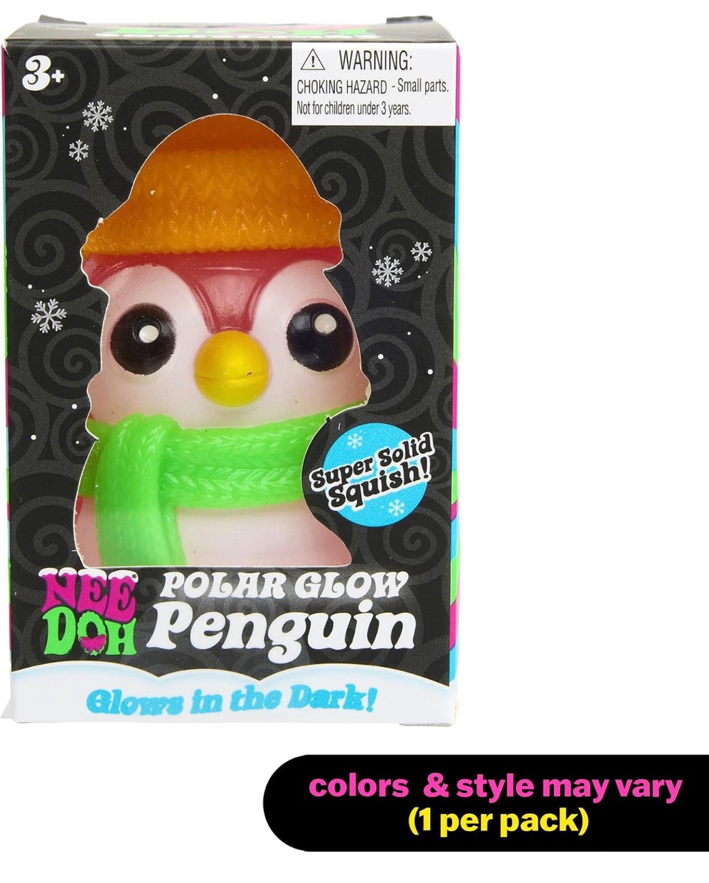 Schylling NeeDoh Squishmas Polar Glow Penguin – Holiday Sensory Squishy
