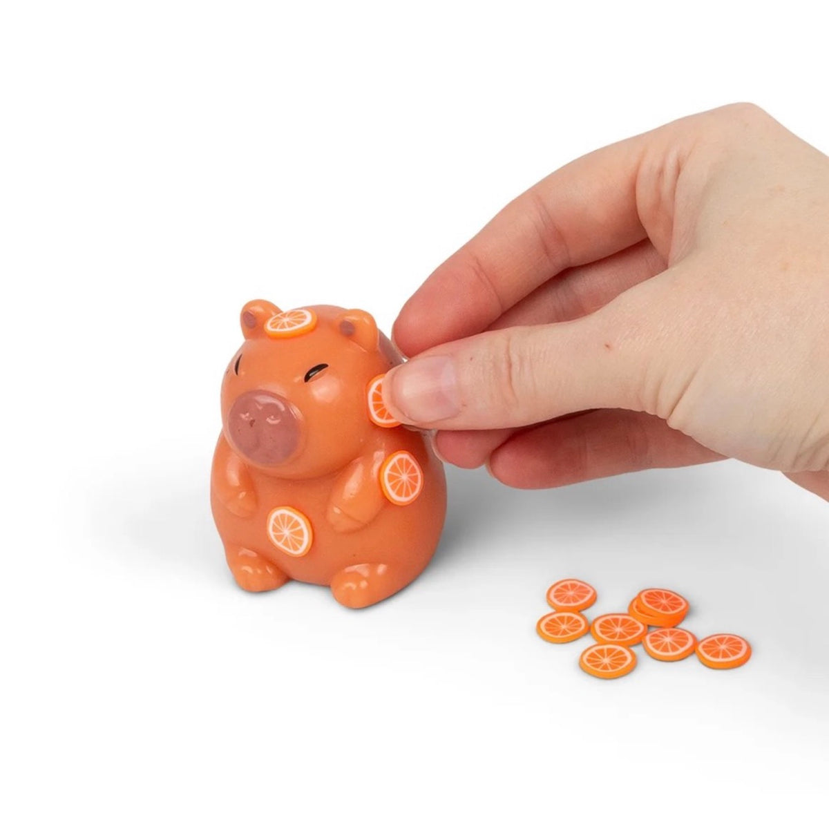 Citrus Capybara Sticky TABA Squishy | Kawaii Sensory Stress Toy