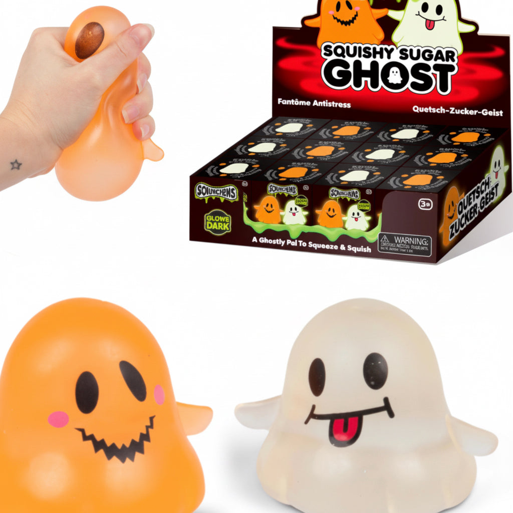 ******PREORDER****************Scrunchems Mystery Glow-in-the-Dark Sugar Ghost Squishy ETA Last week of September