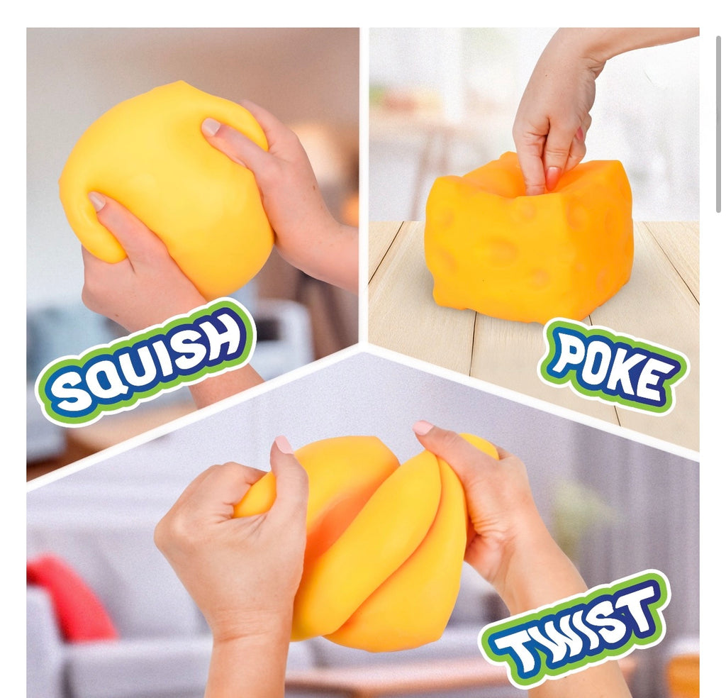 Toymendous Squeeze Cheese Sensory Stress-Relief Toy