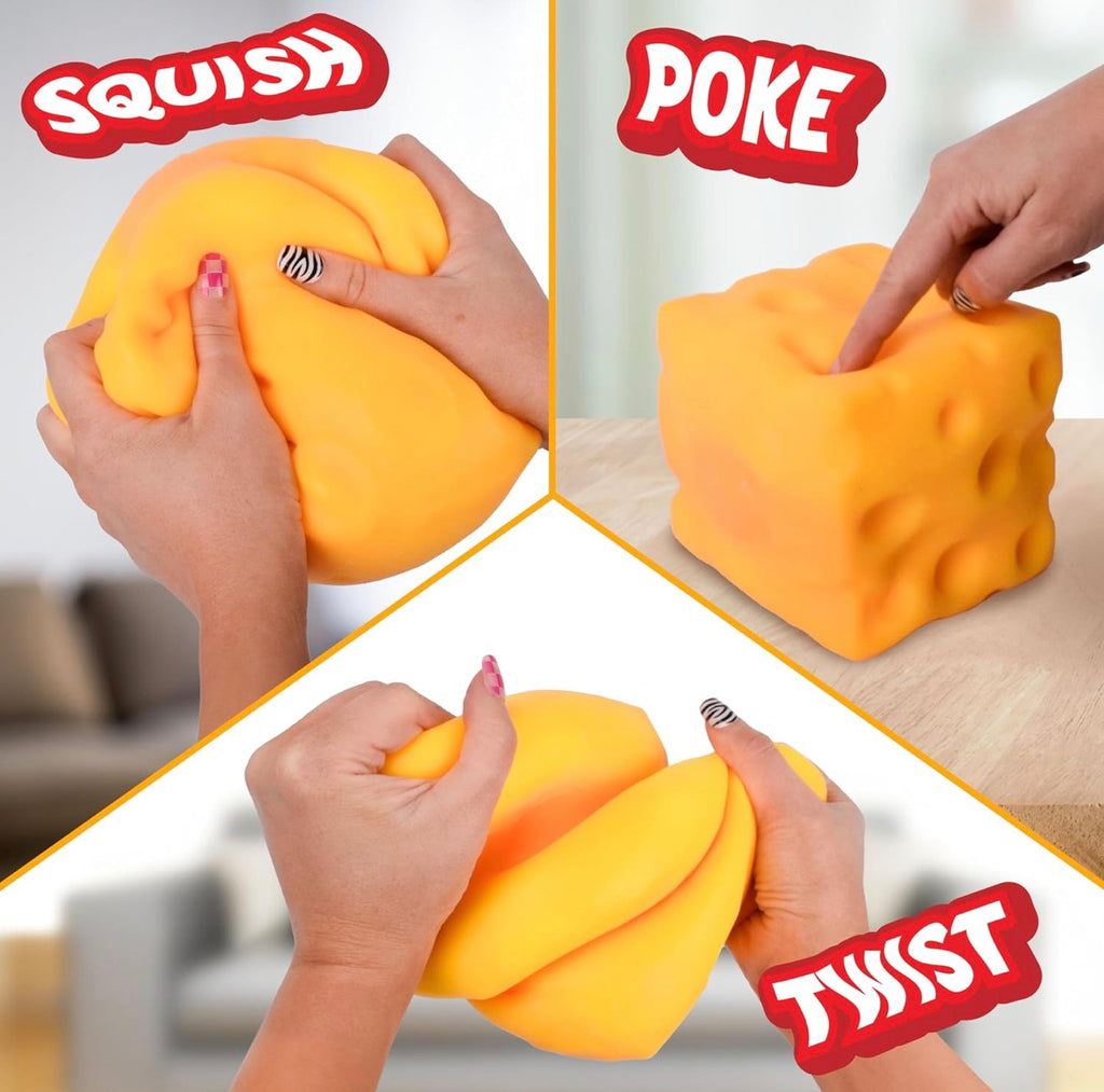 Giggle Zone Squeeze Cheese Sensory Squishy Toy