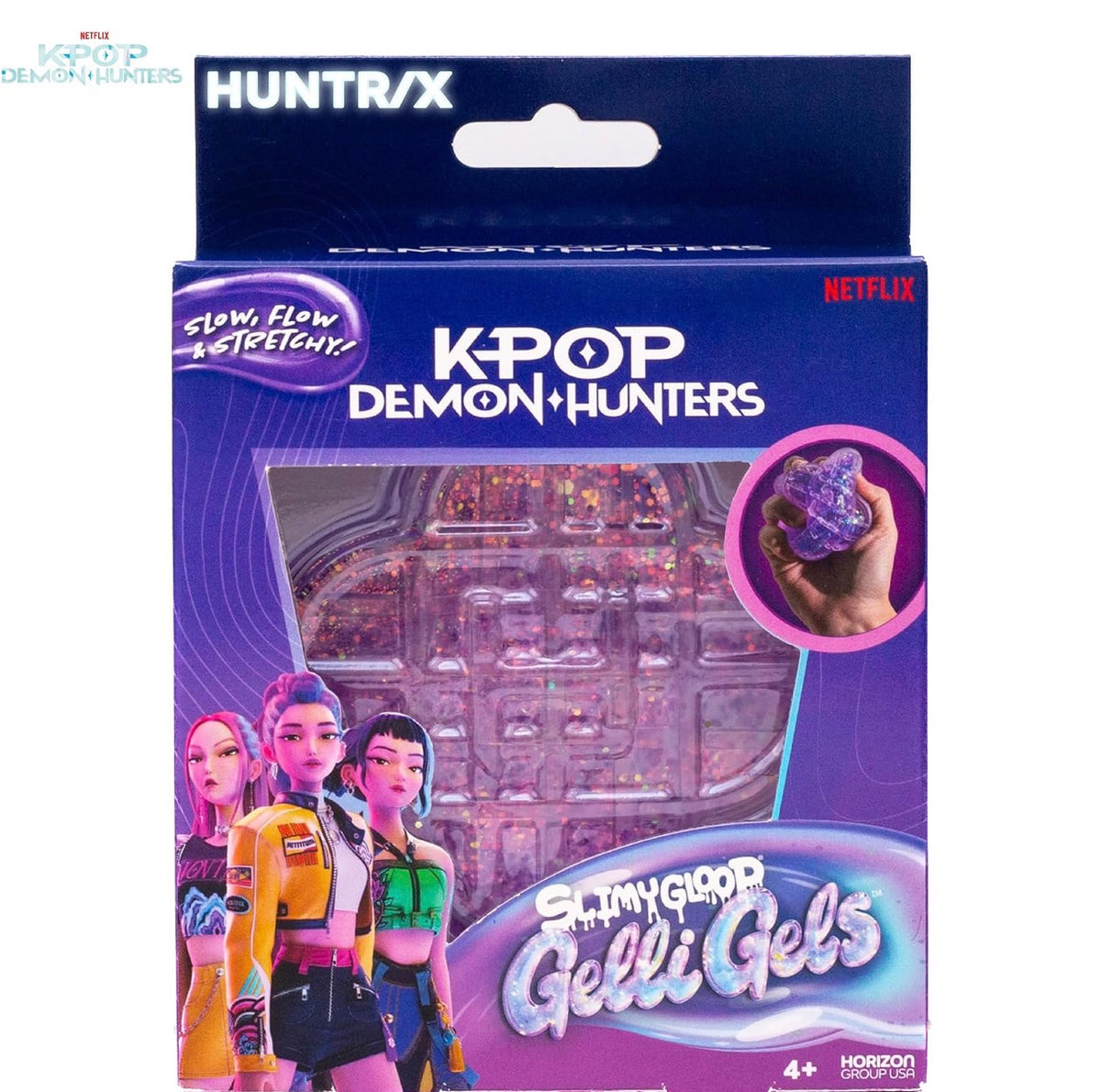 KPop Demon Hunters HUNTR/X SlimyGloop Gelli Gels – Stretchy Sensory Fidget Toy