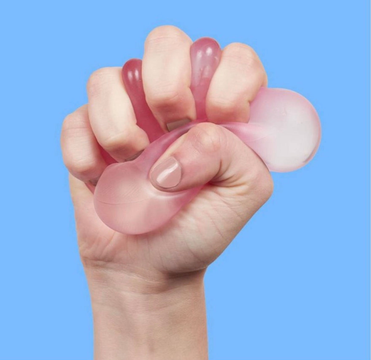 Speks Gump Moon Surface Stress Ball – Pink Memory Gel Fidget Toy