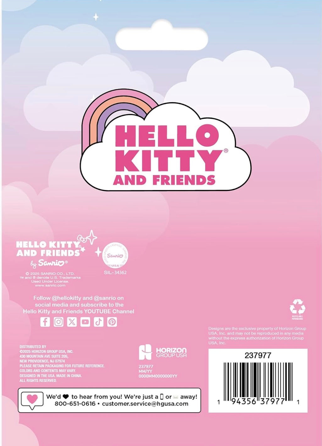 Hello Kitty SlimeyGloop Gelli Gels – Pink Glitter Stretchy Sensory Gel