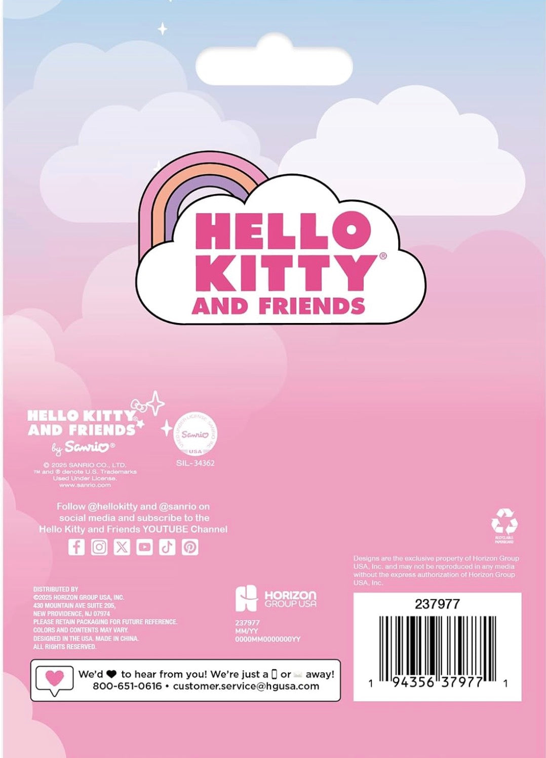 Hello Kitty SlimeyGloop Gelli Gels – Pink Glitter Stretchy Sensory Gel