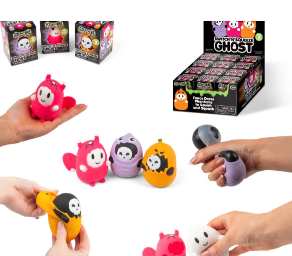 ***Pre-Order***Scrunchems Switch ’N’ Squeeze Ghost Mystery Squishy ETA 1st Week of October