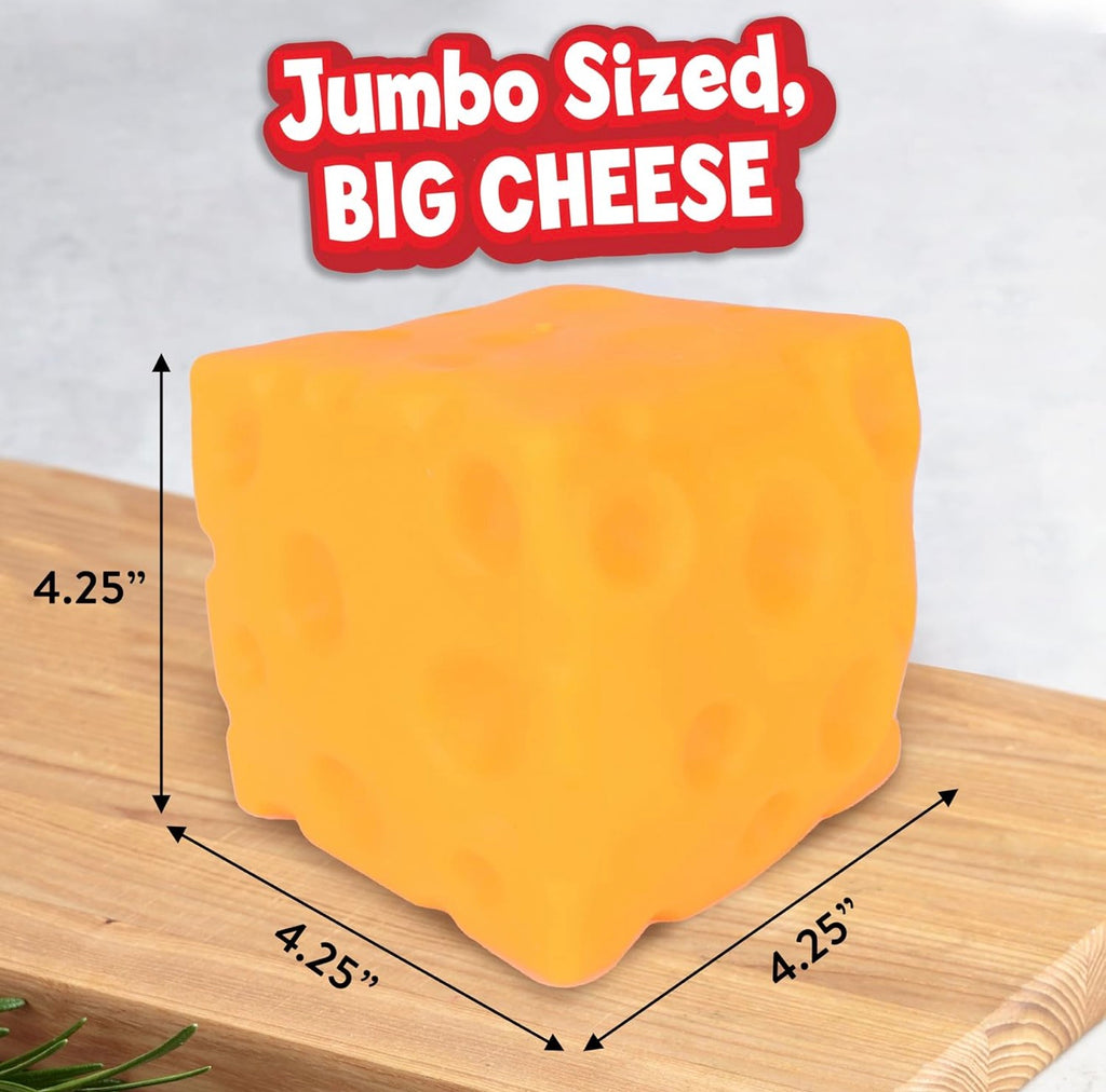Giggle Zone Squeeze Cheese Sensory Squishy Toy
