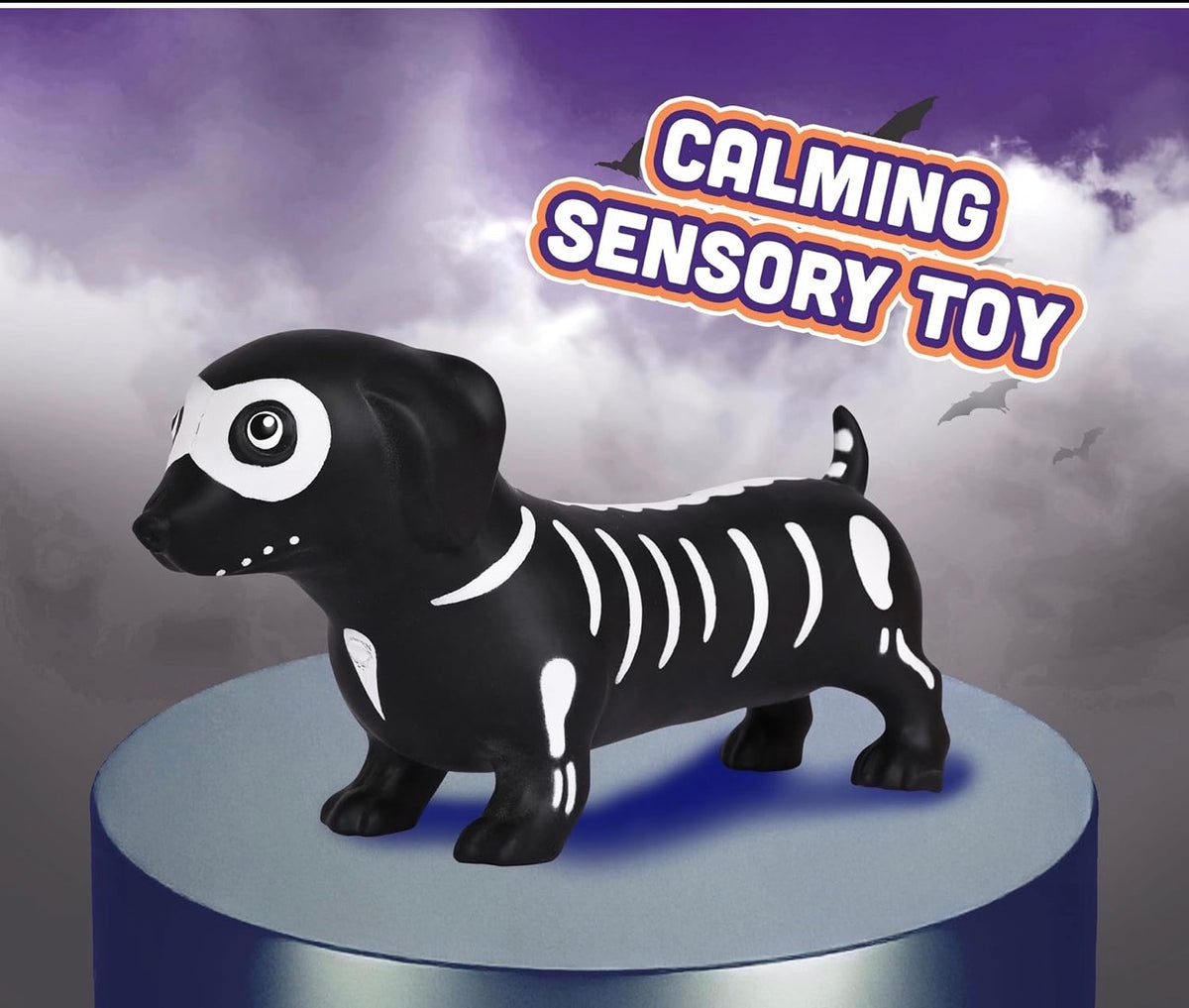 *** PRE- ORDER**** Toymendous Skeleton Weenie Dog Halloween Squishy ETA First Week of October
