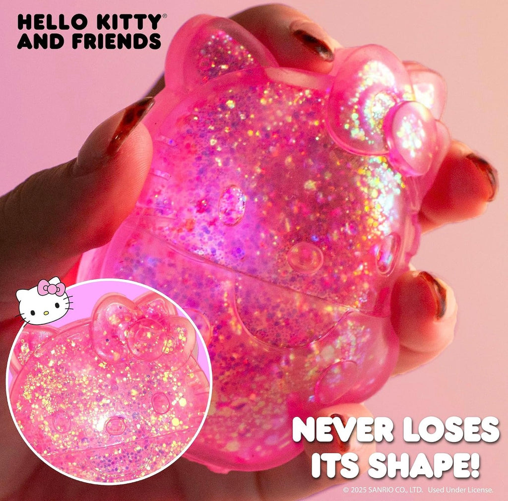 Hello Kitty SlimeyGloop Gelli Gels – Pink Glitter Stretchy Sensory Gel