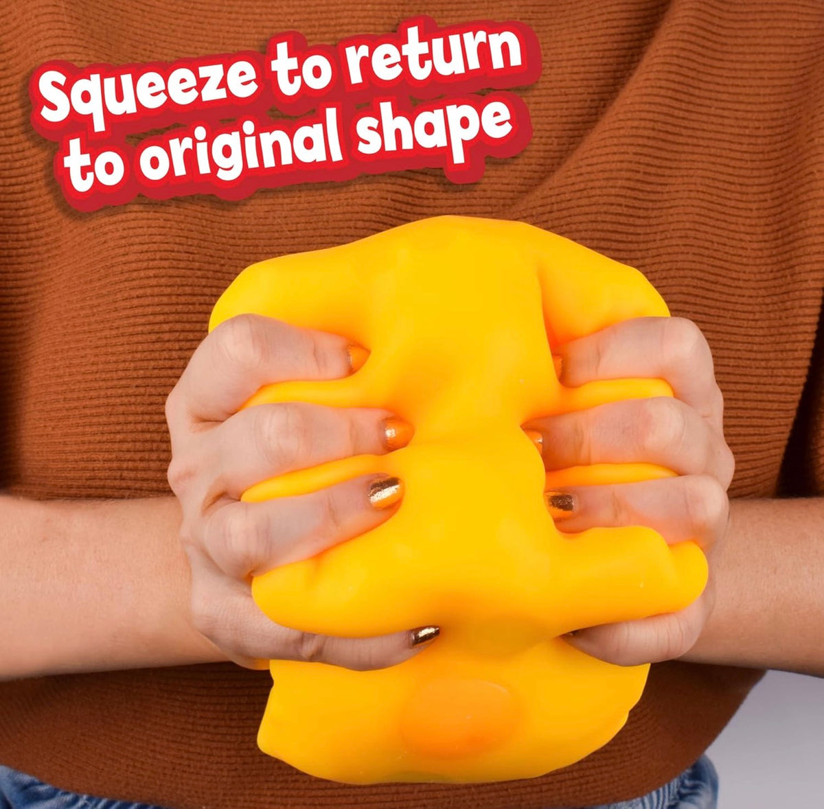 Giggle Zone Squeeze Cheese Sensory Squishy Toy
