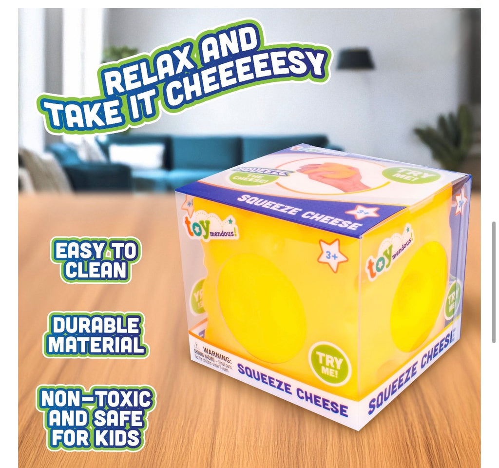 Toymendous Squeeze Cheese Sensory Stress-Relief Toy
