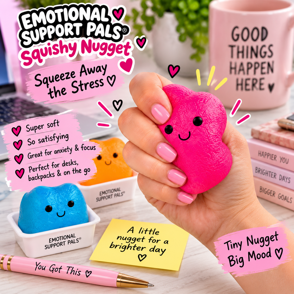 Emotional Support Pals Squishy Nugget – Cute Sensory Fidget Toy