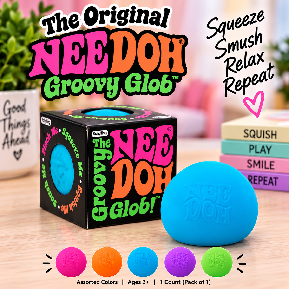The Original NeeDoh® Groovy Glob – Classic Sensory Squishy