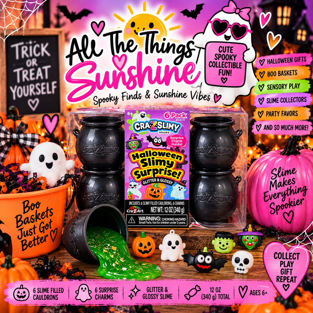 Cra-Z-Slimy Halloween Slimy Surprise 6-Pack Cauldrons + Charms