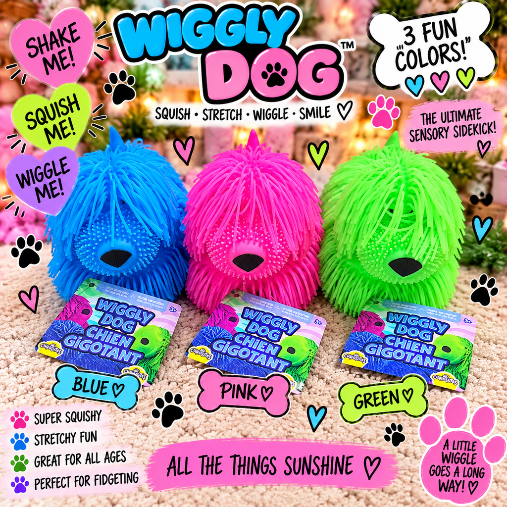 ORB Curiosities Wiggly Dog Sensory Fidget Toy – Choose Your Color