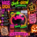 NeeDoh Jack-Glow Lantern Glow-in-the-Dark Halloween Squishy – Choose Your Face