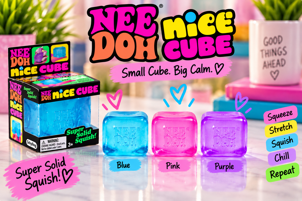 NeeDoh Nice Cube – Super Solid Squishy Sensory Fidget Toy